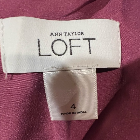 Ann Taylor Loft Purple Dress Size 4 - Picture 6 of 7
